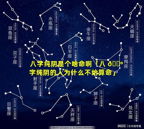 八字纯阴是个啥命啊「八 🌺 字纯阴的人为什么不给算命」